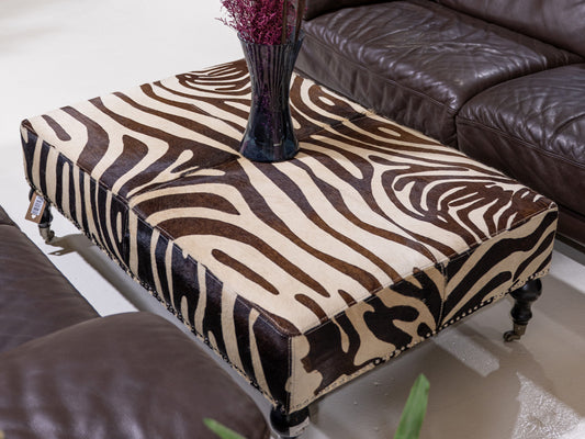 The One Ottoman Natural Cow Skin