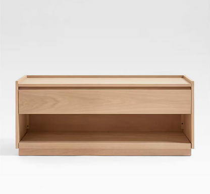 Batten White Oak Storage Bench