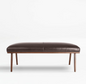 Cavett Leather Wood Frame Bench