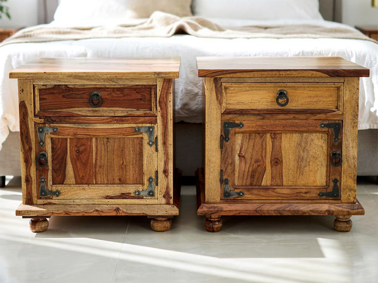 Solid Wood Nightstands (Set of 2)